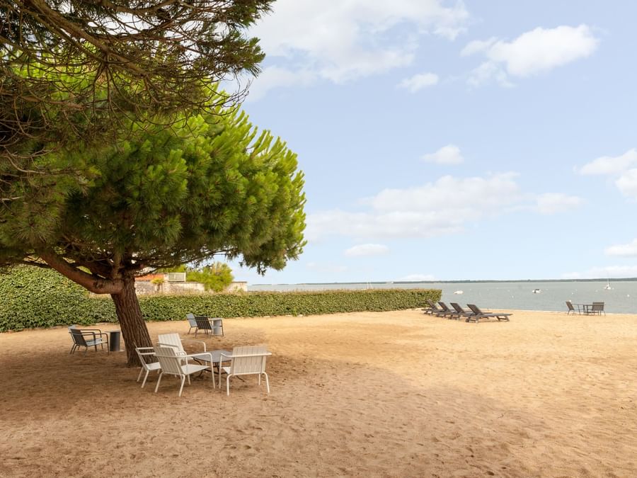 Landscape view of the beach near Hotel de la Plage
