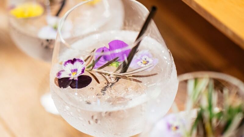 Close up on a mocktail served at Novotel Melbourne on Collins