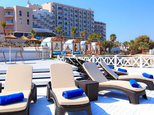 Lounge area by the sea at Design Plus Seya Beach Hotel