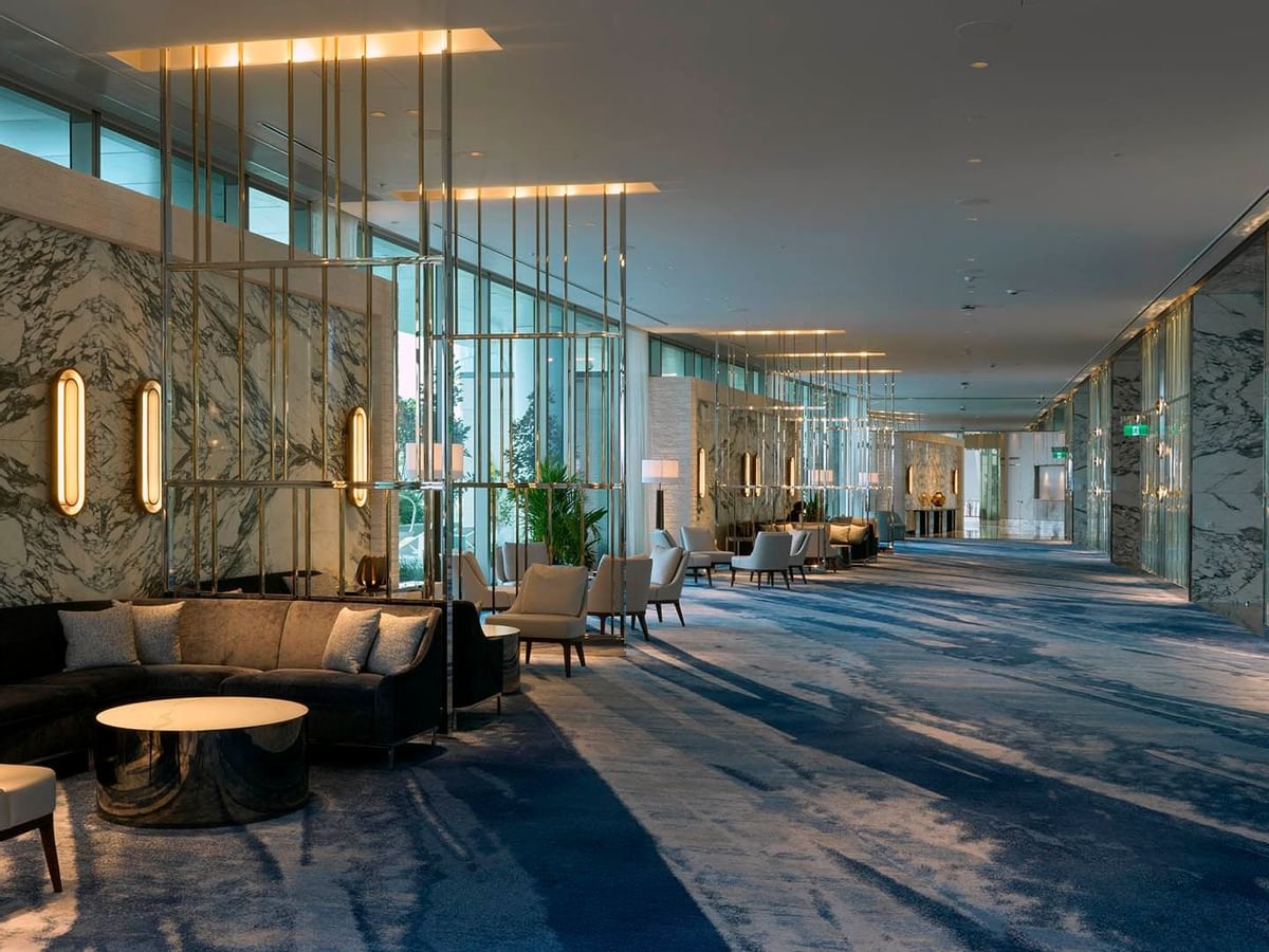 Seating area in Pearl Ballroom at Crown Towers Sydney