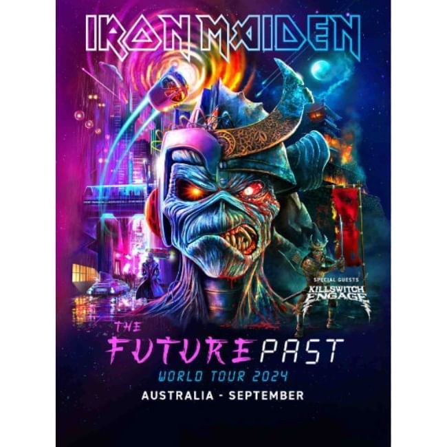 Iron Maiden Concert Melbourne poster used at Brady Apartment Hotel Hardware Lane