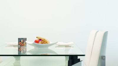 Short dining table with fruit dish at Dream Thailand Bangkok