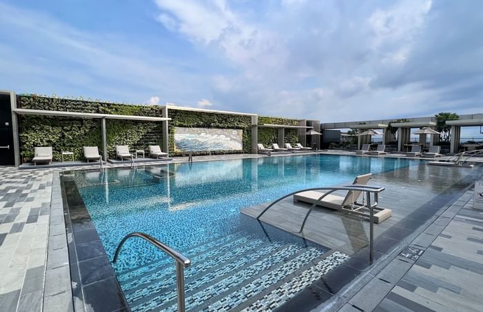 Swimming Pool at the SORA Rooftop at Hotel Okura Manila