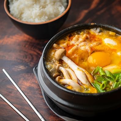 Korean Hot Pot served in Kimchi House at Coast Hinton Hotel