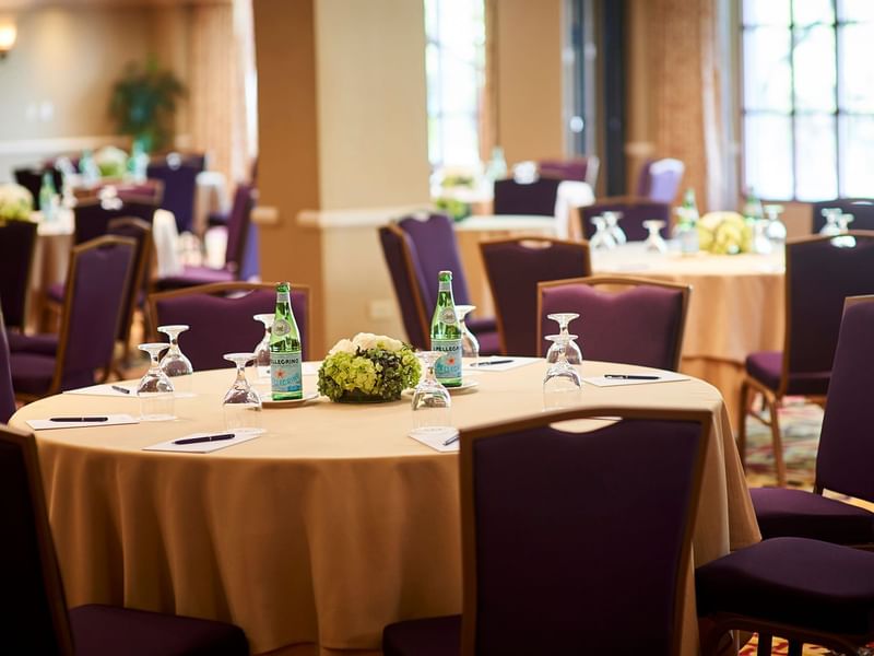 Banquet table set-up in Capitol Meeting Room at Warwick Denver