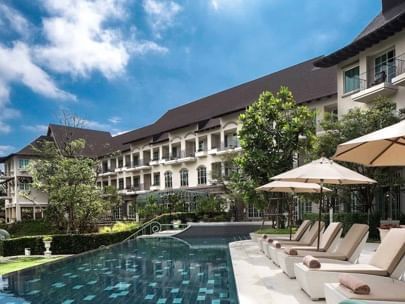 Swimming Pool with garden view at U Hotels and Resorts