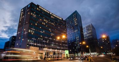 The exterior view of the Sandman Signature Newcastle Hotel from 
