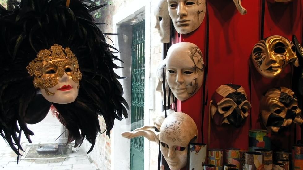 Masks in a mask making workshop near Falkensteiner Hotels