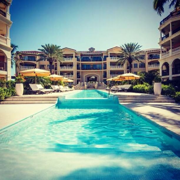 Exterior view, hotel pool & sunbeds, The Somerset on Grace Bay