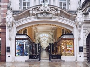 Front view of Burlington Arcade near The May Fair Hotel London
