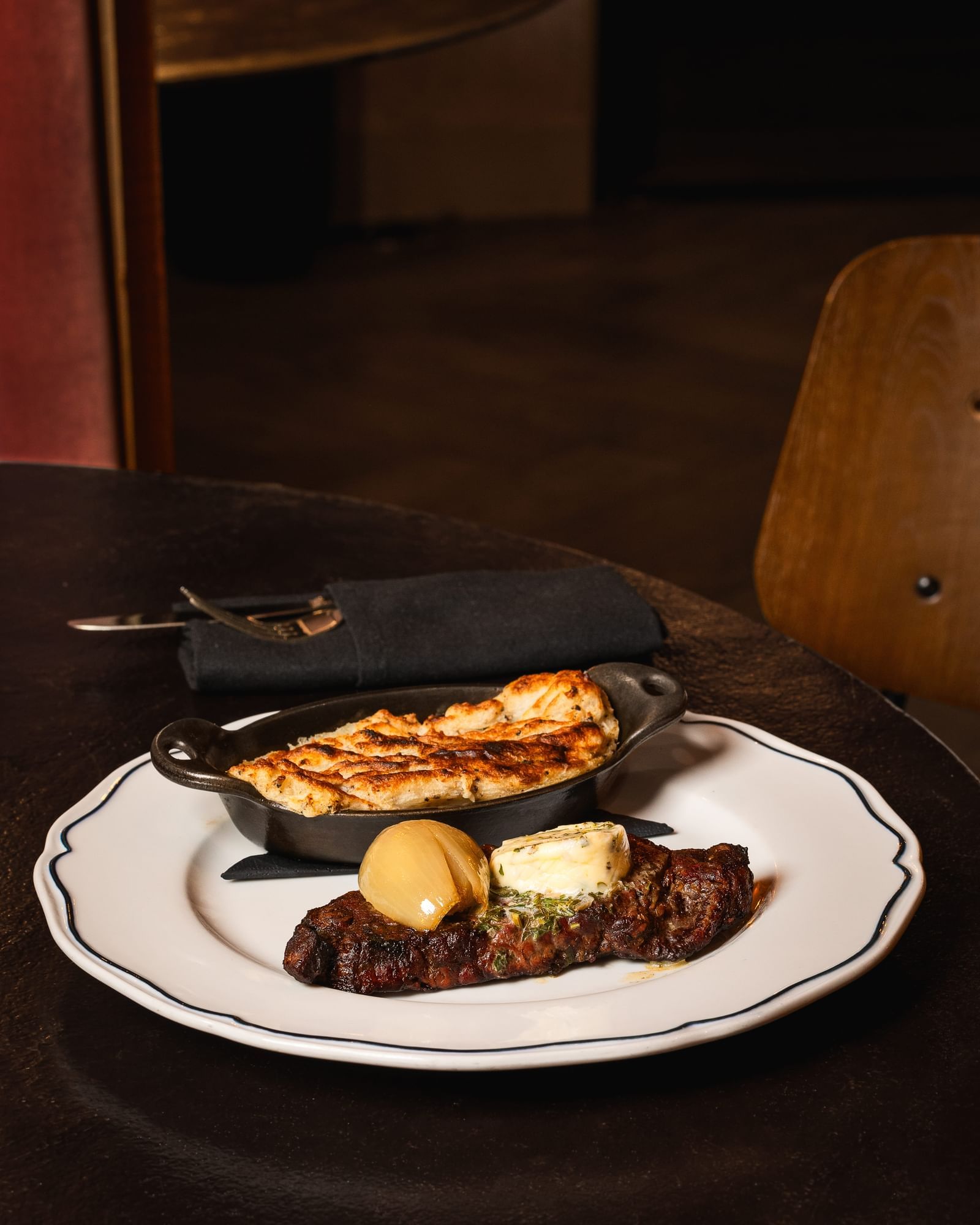 Steak on a table