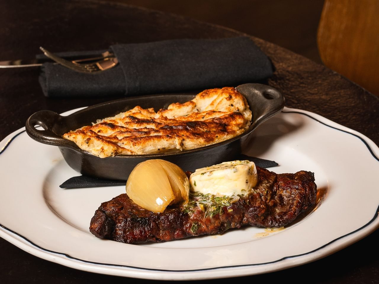 Steak on a table