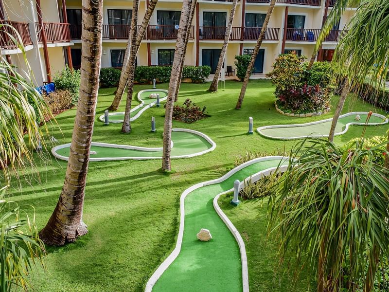 Exterior of the mini golf course at The Reef Coco Beach