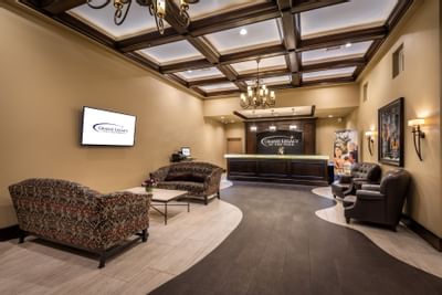 Front desk lobby at Hotel Grand Legacy at The Park Anaheim