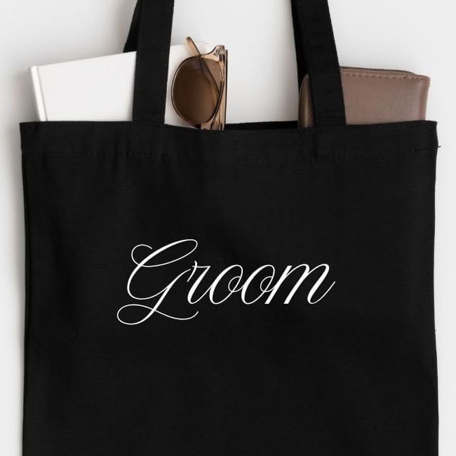 Grooms wedding day emergency kit bag featuring our article on what to put in it