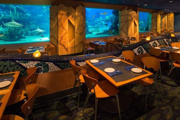 Dining area of Coral Reef Restaurant near Lake Buena Vista Resort Village & Spa