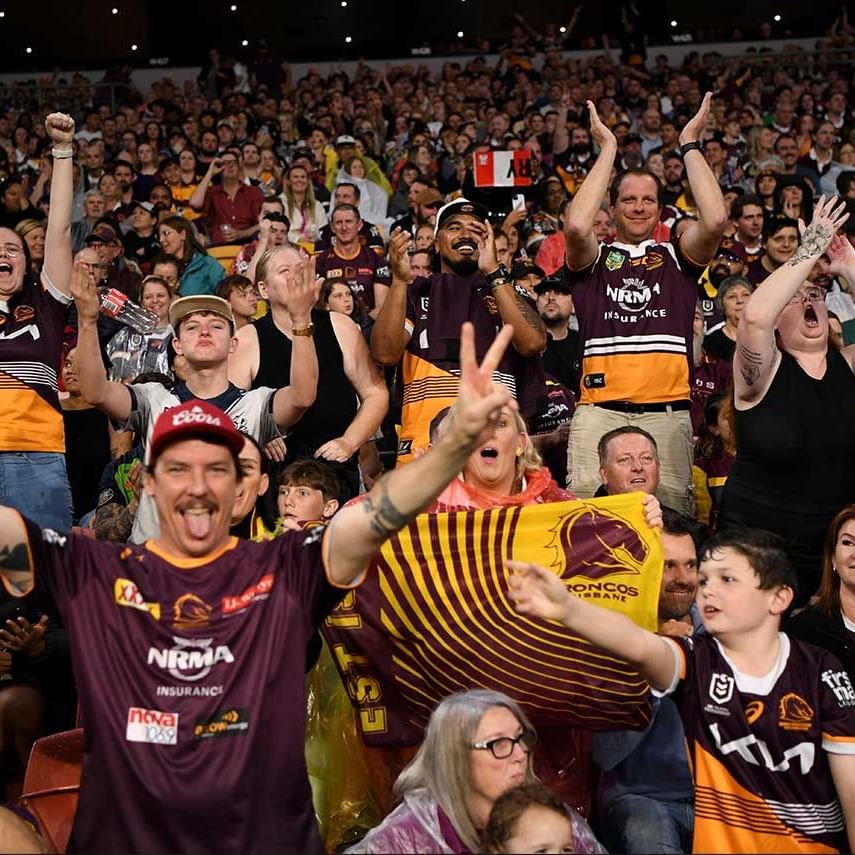 Suncorp stadium with full of people near Royal on the Park