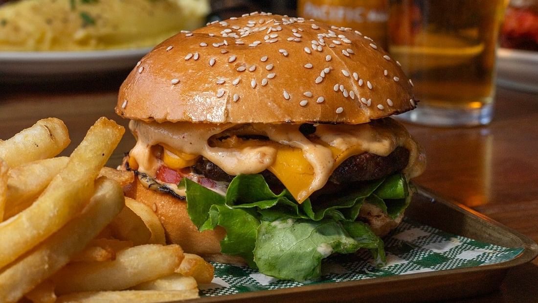 Burger in Sydney Olympic Park 