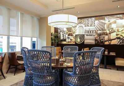 dining tables in restaurant