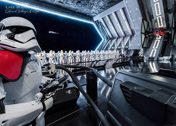 Stormtroopers lined up on a spaceship at Lake Buena Vista Resort Village & Spa