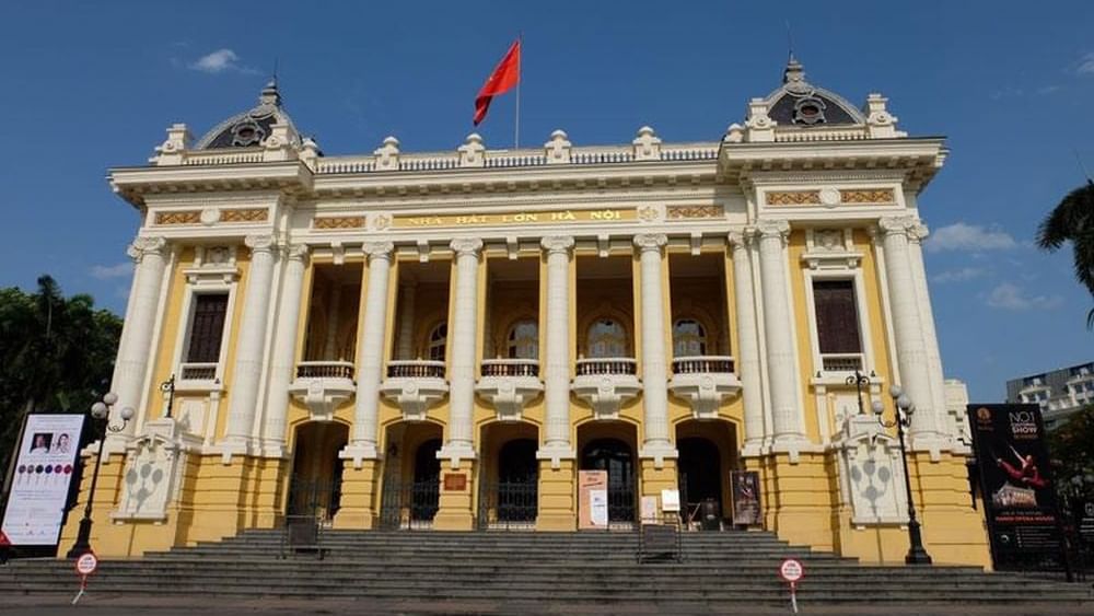 Exterior view of Hanoi Opera House entrance near Sunway Hotel Hanoi