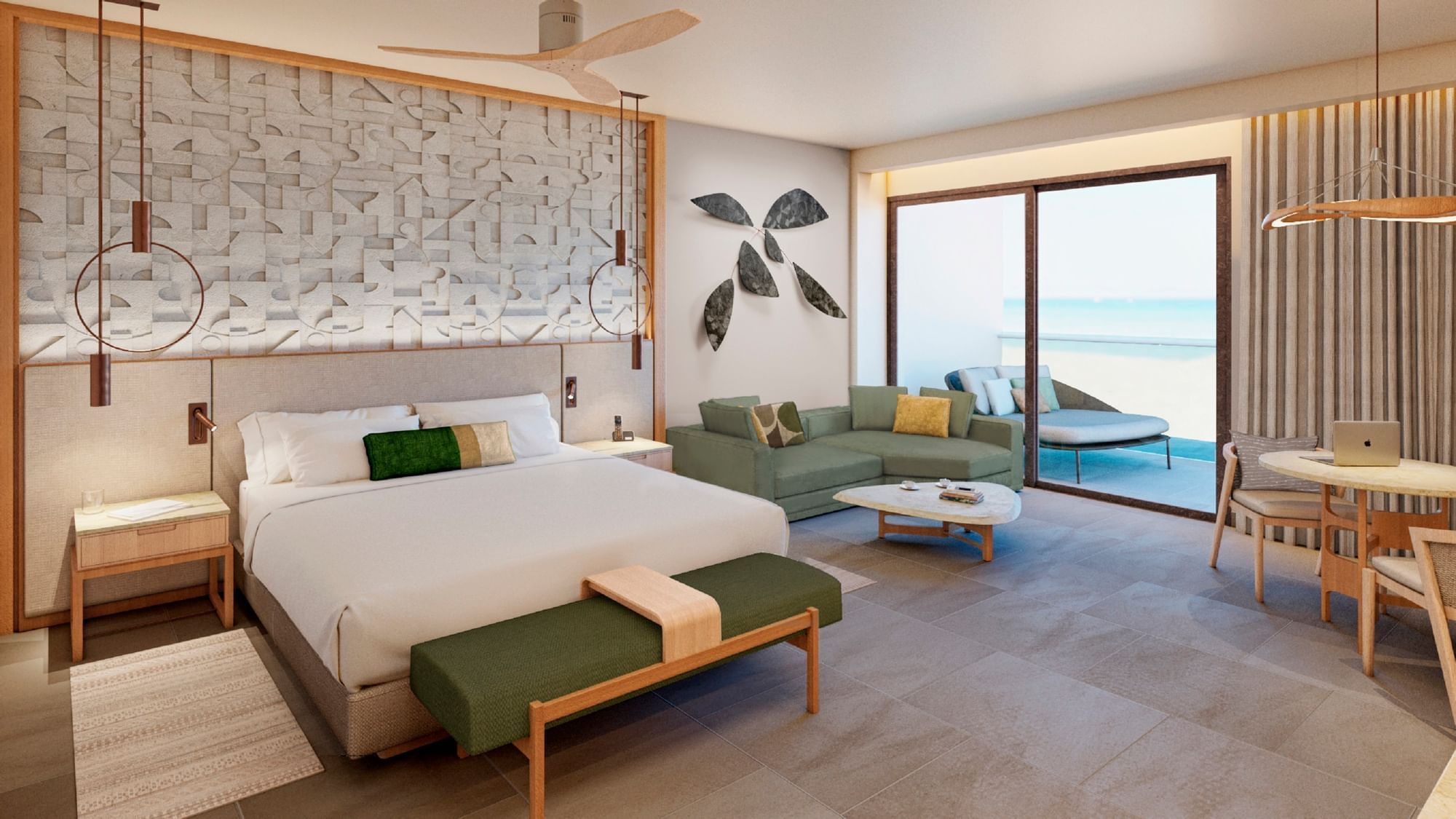 junior suite partial ocean view king bed