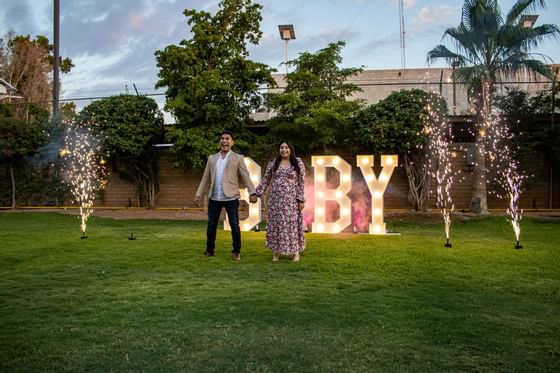 Baby gender reveal celebration at Araiza Mexicali