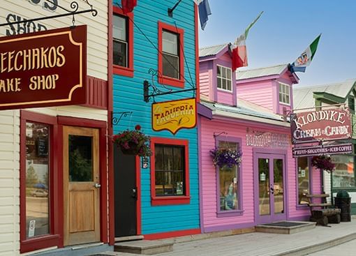Dawson City Yukon Colorful storefronts