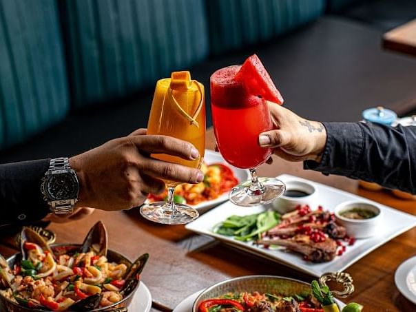 Fruit drinks at El Kasaba Restaurant