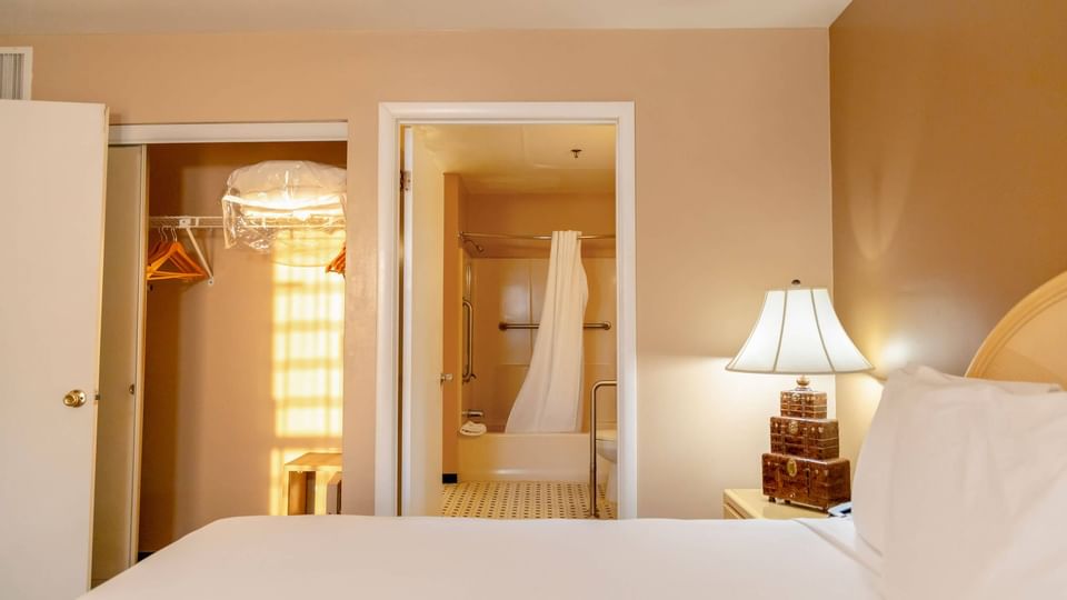 Bedroom of One-Bedroom Accessible Suite at Brigantine Beach