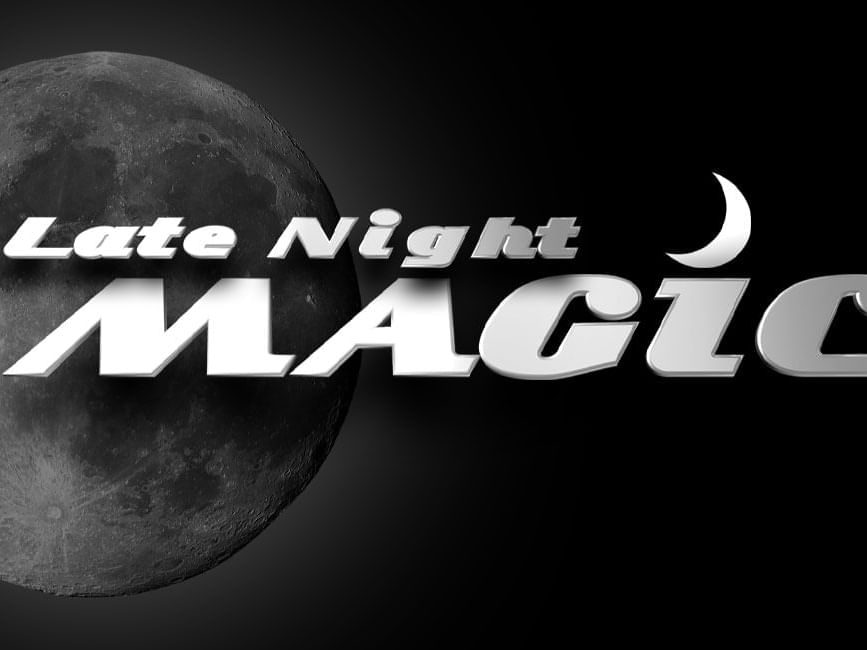 Late Night Magic event poster at Alexis Park Resort