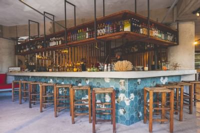 The Bar Counter in La Tertulia at El Blok Hotel