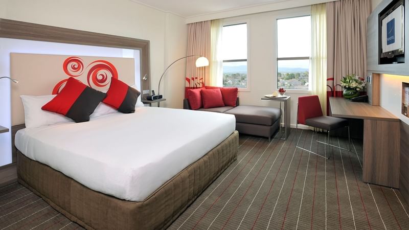 Superior King Hotel Room interior at Novotel Glen Waverley