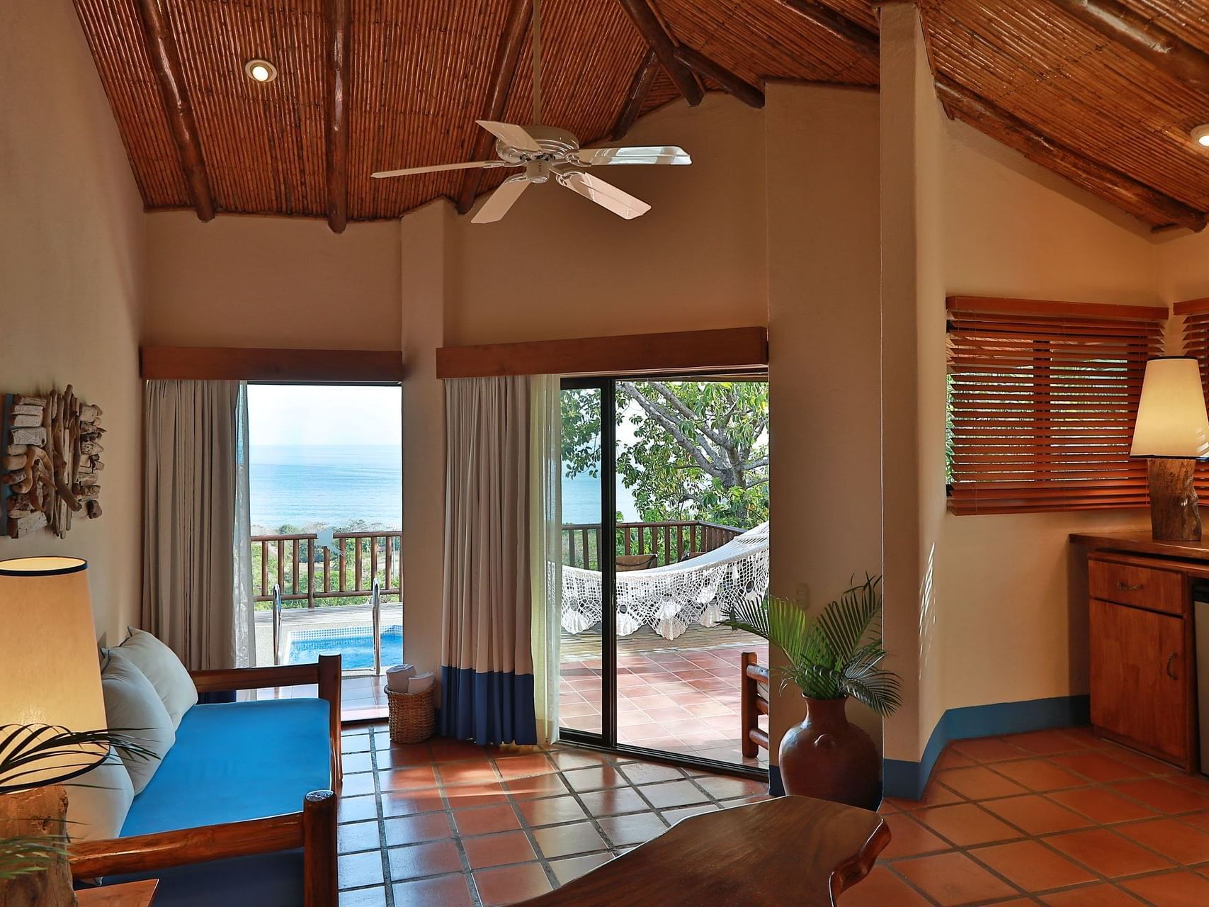 Living room area in Junior Suite Whirpool at Punta Islita Hotel