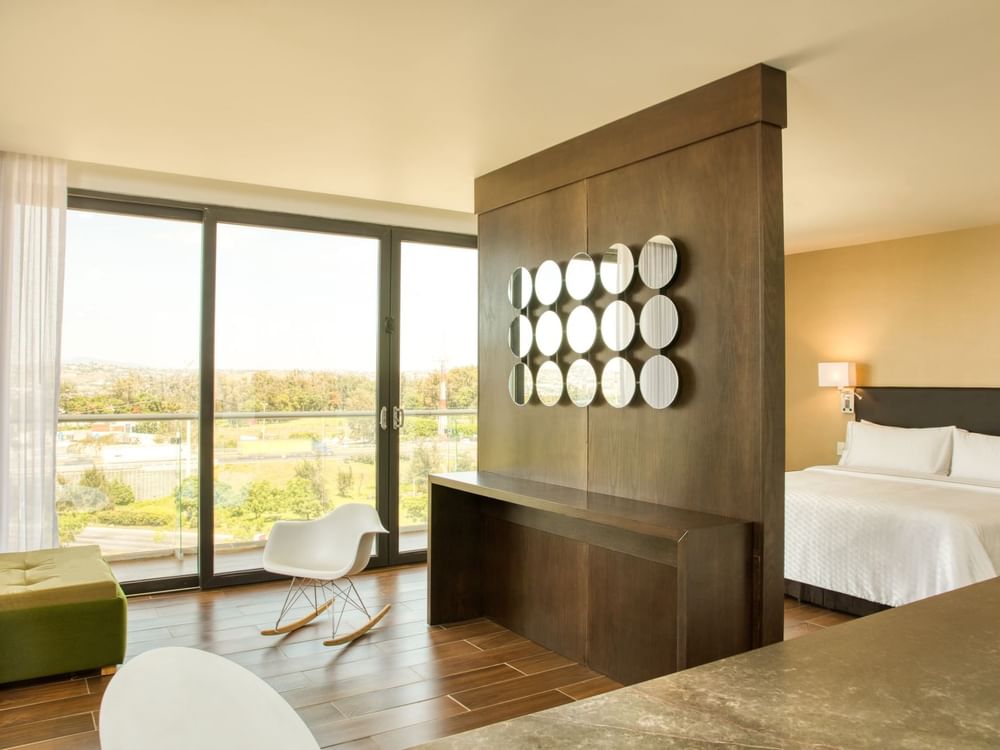 Interior of the living area of Junior Suite at Fiesta Inn