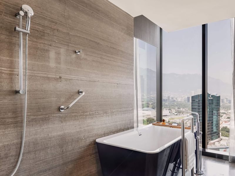 Bathroom with a view at FA Hotels & Resorts