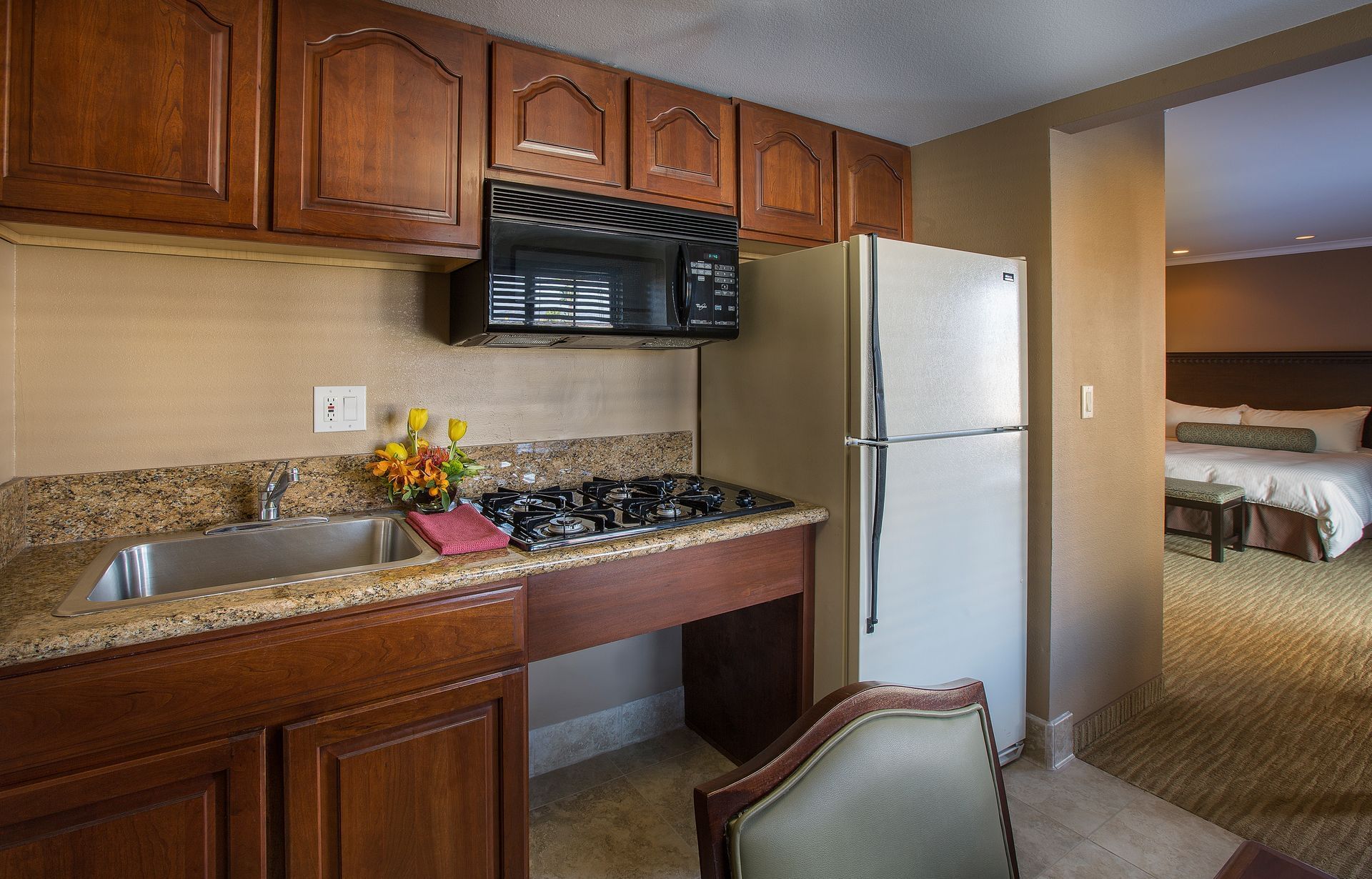 Kitchen in hotel suite