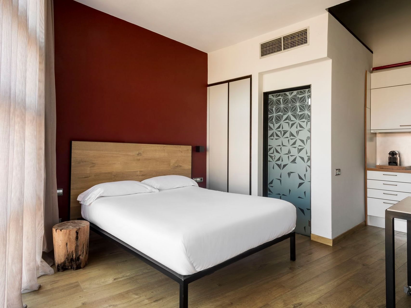 Interior of Standard bedroom at Barcelona Apartments 