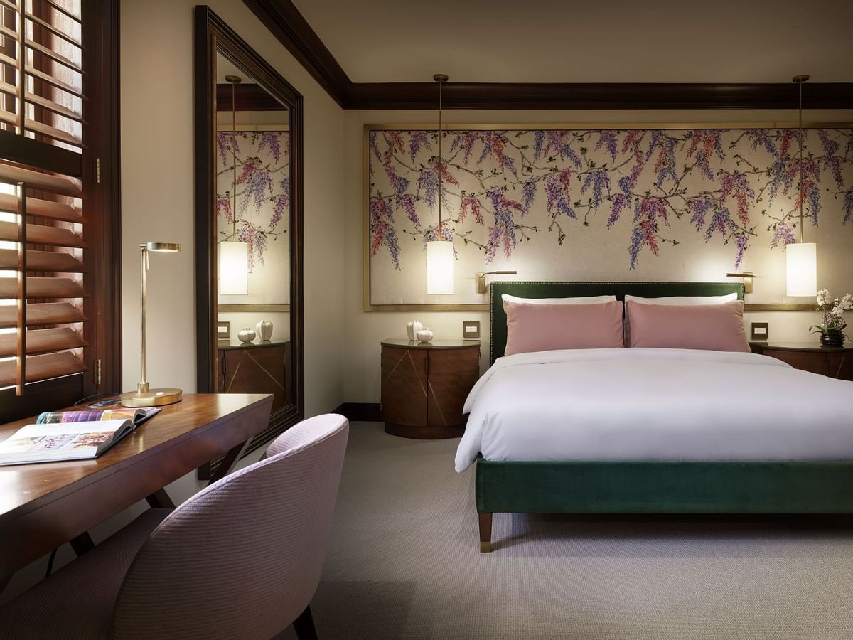 A King bed in ADA Compliant Room at Brazilian Court