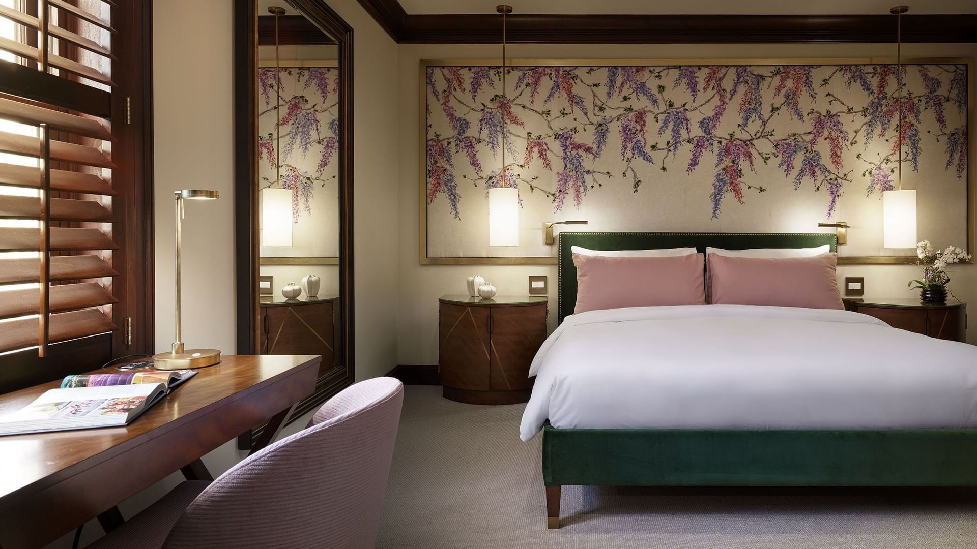 A King bed in ADA Compliant Room at Brazilian Court