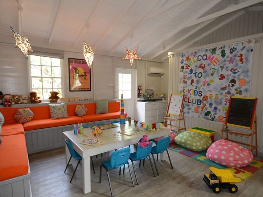 Colorful playroom with toys and furniture for children at Sugar Bay Barbados