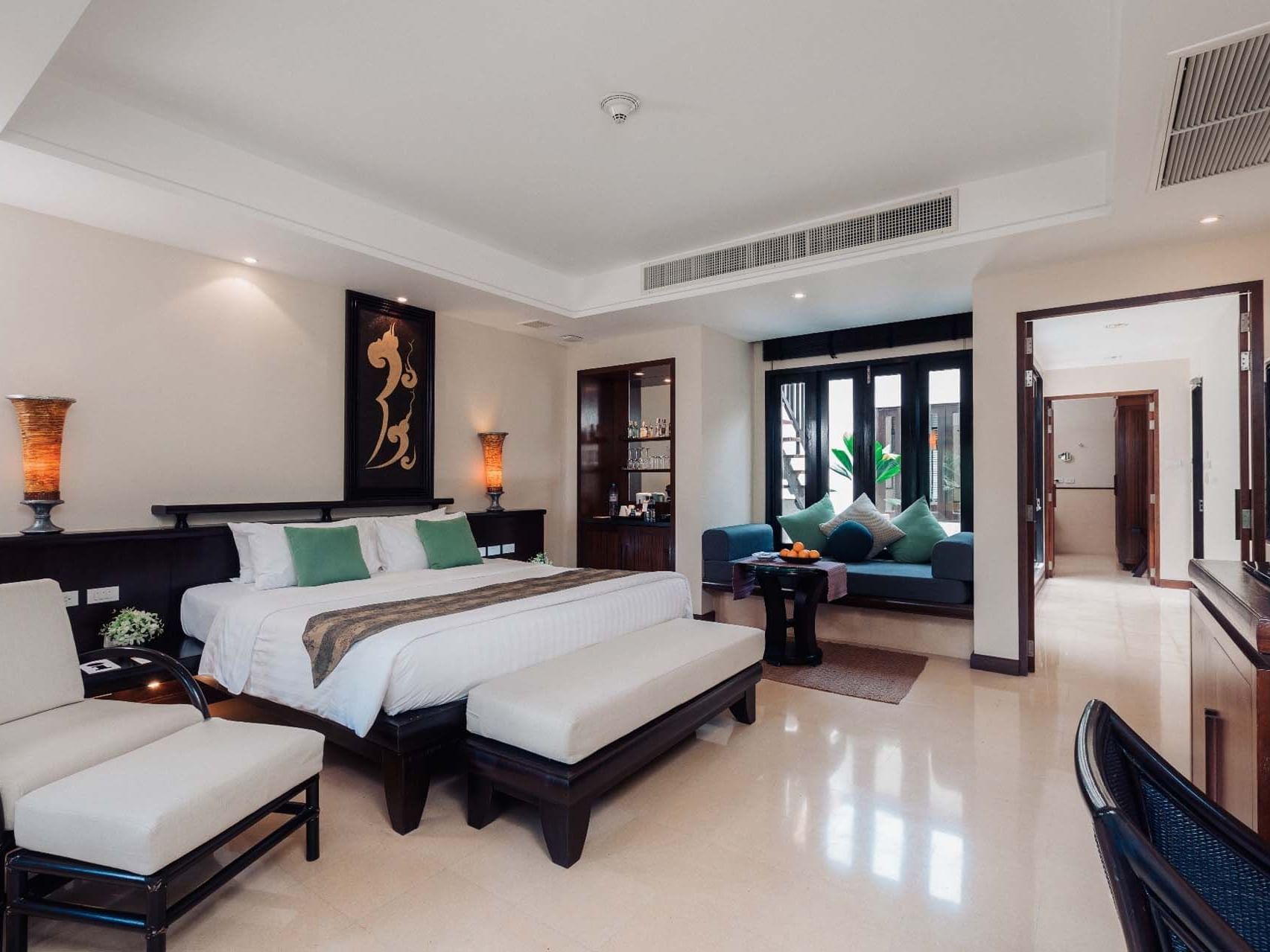 King bed in Penthouse Plunge Villa at Paradox Hotels & Resorts