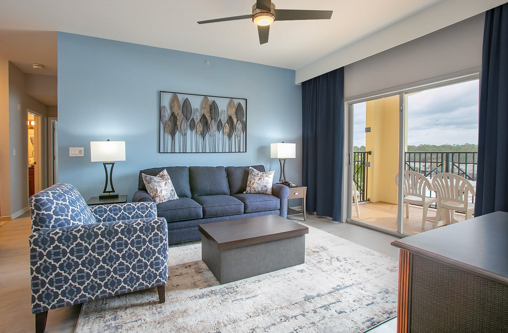 LBV Signature Collection Suites - 3 Bedroom 3 Bath - Living Room and Private Balcony