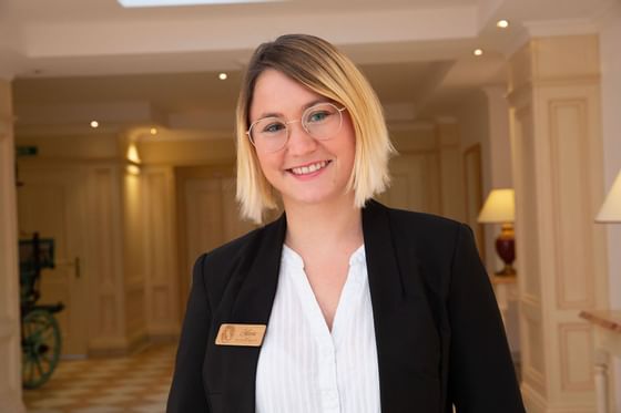 Headshot of a lady from the HR staff of Liebes Rot Flueh