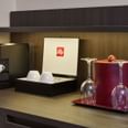 Illy coffee station in each room