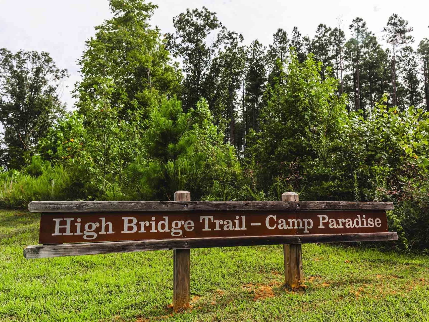 High Bridge Trail Camp Paradise Park State near Hotel Weyanoke