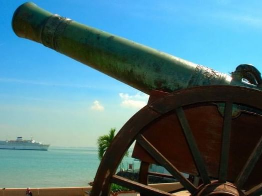 A rustic cannon in Fort Cornwallis near Cititel Penang Hotel