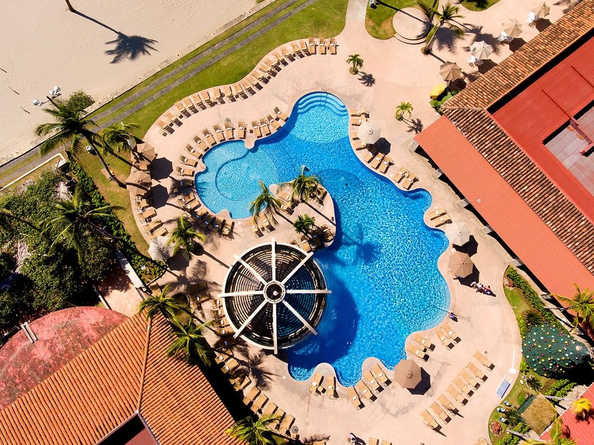 Top view of outdoor pool at Pierre Mundo Imperial
