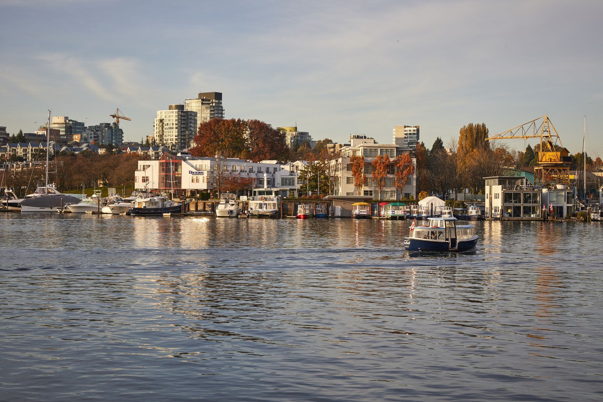 Landscape of Boat cruising experience at Granville island