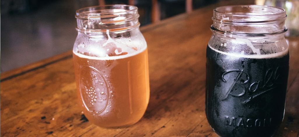 Two cold beers on a table